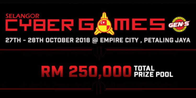 Selangor Cyber Games! Esports Tournament untuk PC/Mobile dan Console gamers! Hadiah Prize Pool RM250K!