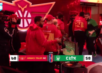 Sesi pergaduhan pertama di liga e-sports NBA 2K!