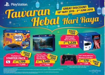 Tawaran Hebat PlayStation 4 sempena Hari Raya bermula 18 Mei sehingga 2 Jun 2019!