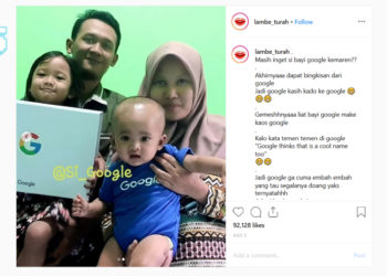 Baby bertuah bernama “Google” menerima hadiah istimewa daripada “Google”!