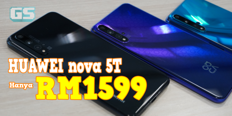 Huawei nova 5T dengan Pemproses Kirin 980+8GB Ram berharga RM1599 sahaja!