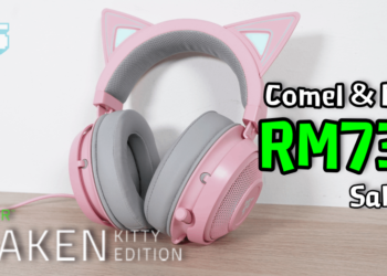 Meow! Streaminglah gaya paling comel dan bermain game bersama bunyi padu dengan Razer Kraken Kitty Edition!