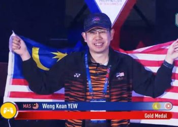 Yew Weng Kean berjaya mendapatkan PINGAT EMAS PERTAMA dalam SEA Games Esports 2019!