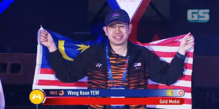 Yew Weng Kean berjaya mendapatkan PINGAT EMAS PERTAMA dalam SEA Games Esports 2019!