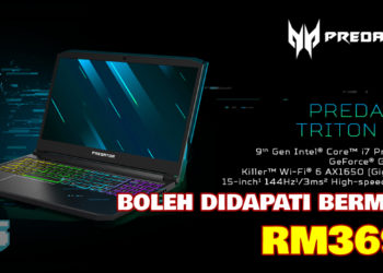 Predator Triton 300 Tiba di Malaysia Untuk Menjadikan Permainan Komputer Berkuasa Kini Lebih Mampu Dimiliki!