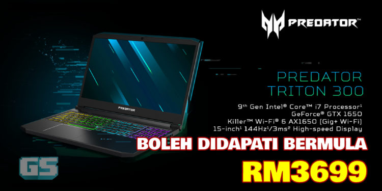 Predator Triton 300 Tiba di Malaysia Untuk Menjadikan Permainan Komputer Berkuasa Kini Lebih Mampu Dimiliki!