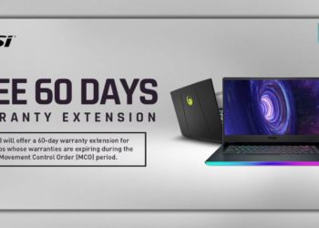 Laptop MSI Akan Mendapatkan Lanjutan Waranti 60 Hari!