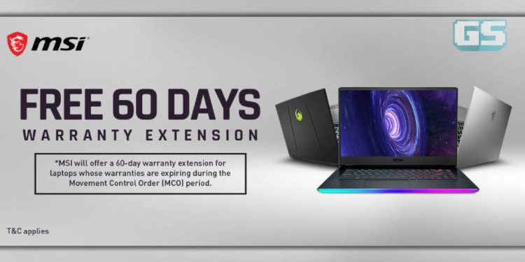 Laptop MSI Akan Mendapatkan Lanjutan Waranti 60 Hari!