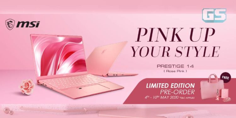 MSI Prestige 14 Rose Pink dibuka untuk Pre-Order bermula 4 Mei 2020 ini!