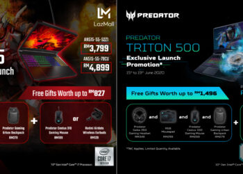 Dapatkan Predator Triton 500 & Acer Nitro 5 hari ini! Kedua-dua dikuasakan oleh pemproses 10th Gen Intel Core!