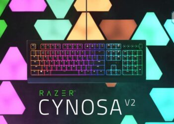 Bermain dengan cara anda dengan pencahayaan RGB disesuaikan per-kunci dan kawalan media khusus pada Razer Cynosa V2