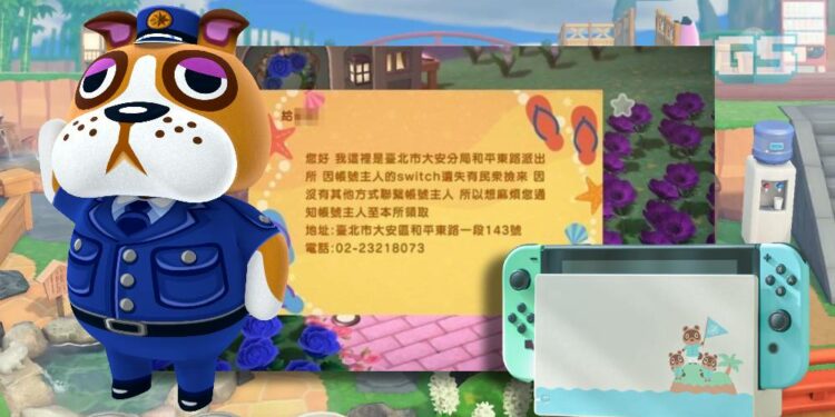 Polis cari pengguna yang kehilangan Switch melalui game Animal Crossing: New Horizons