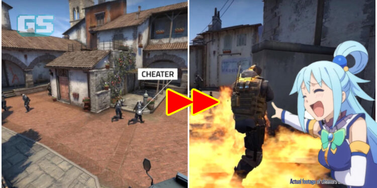 Cheater CS:GO kena TROLL dengan hack palsu! Karma itu benar!