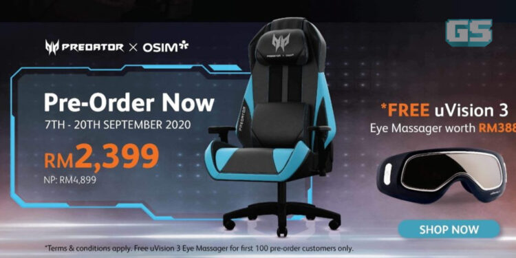 Pra-pesan Predator Gaming Chair x OSIM bermula sekarang! Harga pembukaan RM2399!
