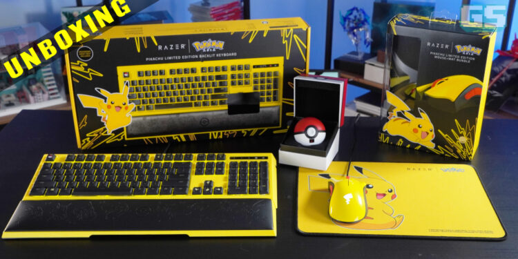 Unboxing set periferal Razer Pokemon! Earbud, keyboard & mouse dalam bentuk Pikachu!