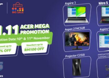 Acer Malaysia menawarkan Diskaun sehingga 50% dalam Sales 11.11!!!