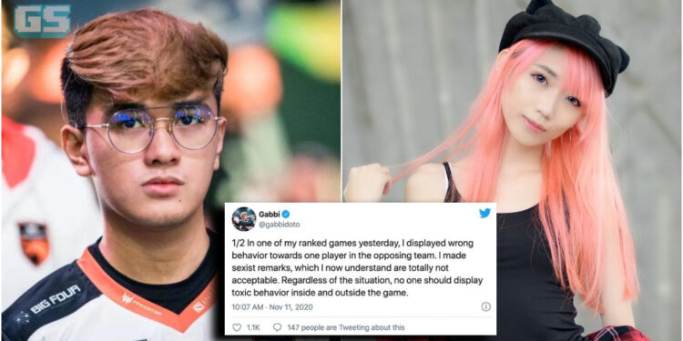 Pemain pro Dota 2 TNC Gabbi melontarkan komen seksis kepada streamer Malaysia Hishiko!