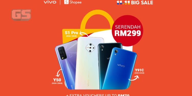 Tawaran Telefon Pintar vivo eksklusif akan tersedia di Shopee 11.11 Big Sale!!