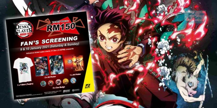 Peminat Demon Slayer di Malaysia!! Tiket “Fan Screening” dalam jualan di GSC bermula 31 Dis 20 ini!