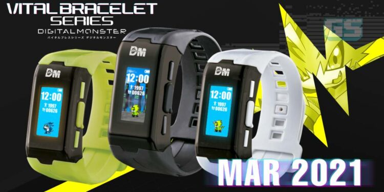 Jam Tangan “Vital Bracelet Digital Monster” Digimon akan dilancarkan Mac 2021