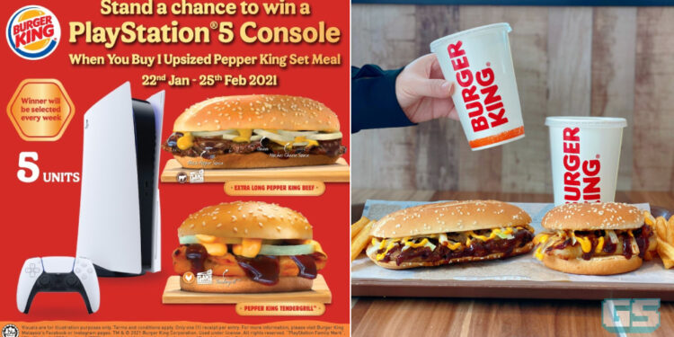 Peraduan menang PS5 oleh Burger King Malaysia kini dibuka! Hanya beli set Pepper King saja!
