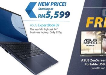 Beli ASUS ExpertBook B9 dan dapatkan ASUS  ZenScreen Percuma!