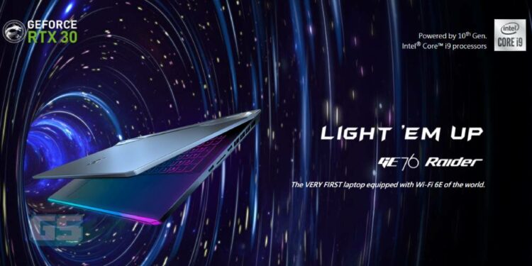 GE76 Raider dikuasakan grafik NVIDIA GeForce RTX 30 Laptop GPU baru, juga dengan Aurora Edition !