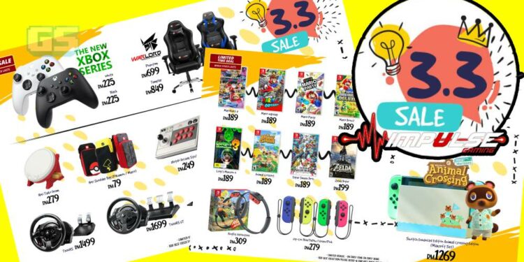 SALE 3.3 kembali!! Pelbagai menanti anda dengan harga serendah RM19 di IMPULSE GAMING!