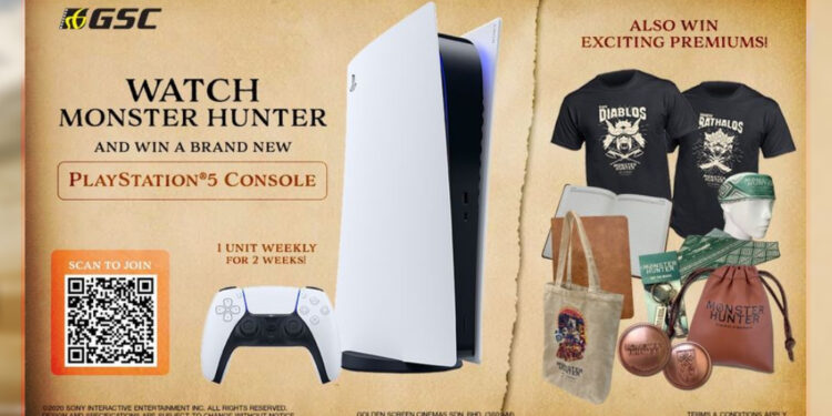PS5 percuma untuk dimenangi! Tonton sahaja movie Monster Hunter di GSC!