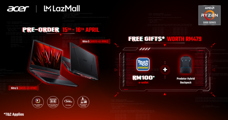 Acer Malaysia memperkenalkan Laptop dan Monitor Nitro Baru dengan Kempen Zero to Nitro