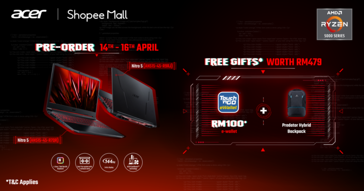 Acer Malaysia memperkenalkan Laptop dan Monitor Nitro Baru dengan Kempen Zero to Nitro