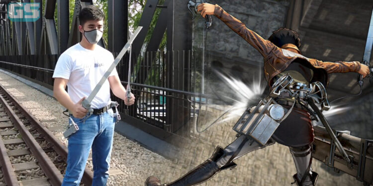 Peminat berjaya membuat gear ODM dari Attack on Titan yang betul-betul berfungsi!