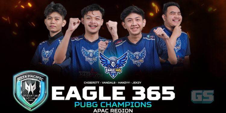 Tahniah Eagle 365 memenangi APAC Predator League 2020/2021 PUBG!