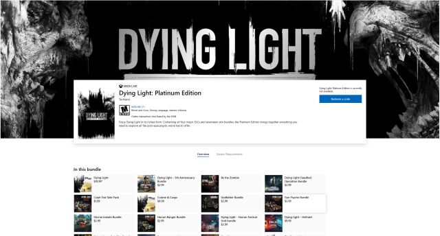 Dying Light: Platinum Edition Terbocor di Microsoft Store!