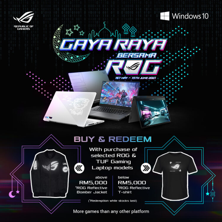 Dapatkan Bomber Jacket dan Baju-T sempena Kempen Gaya Raya Bersama ROG!!