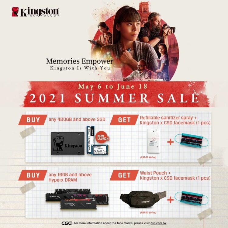 Kingston memberi inspirasi kepada orang dengan “Power of memories” dan kempen “Kingston Is With You”