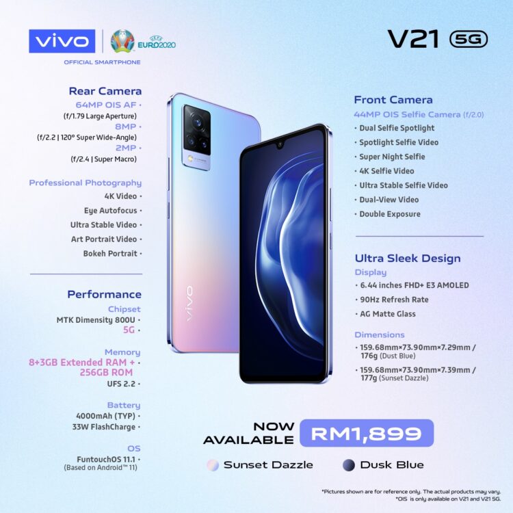 vivo V21 5G dan juga eksklusif produk vivo dalam kolaborasi bersama jenama fesyen Malaysia didedahkan!