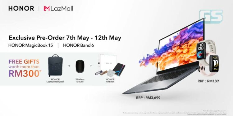 HONOR Malaysia mengumumkan ketersediaan HONOR MagicBook 15 dan HONOR Band 6
