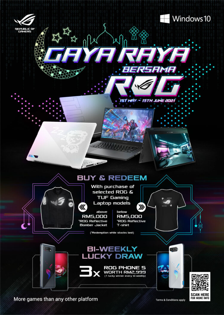 Dapatkan Bomber Jacket dan Baju-T sempena Kempen Gaya Raya Bersama ROG!!