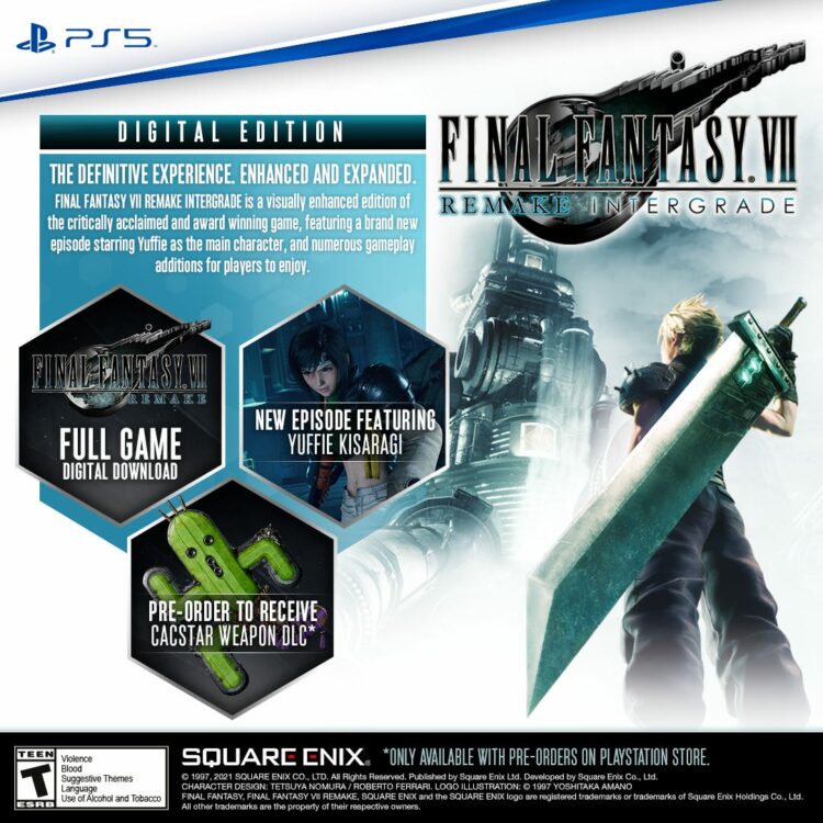Perincian Bonus Pre-Order FINAL FANTASY VII REMAKE INTERGRADE Versi Fizikal didedahkan!