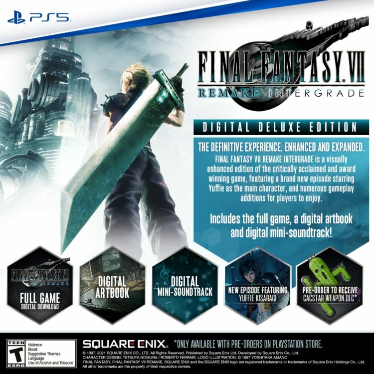 Perincian Bonus Pre-Order FINAL FANTASY VII REMAKE INTERGRADE Versi Fizikal didedahkan!