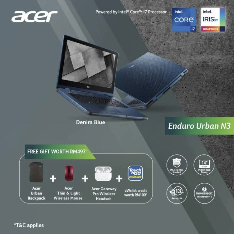 Acer Memperkenalkan Model Lasak Terkini Enduro Urban N3 di Malaysia