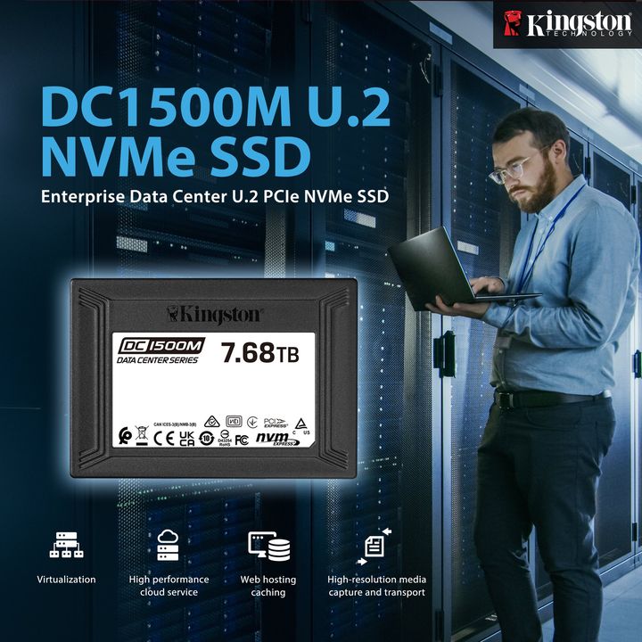 Kingston secara rasmi melancarkan ketersediaan DC1500M Data Center U.2 NVMe SSD