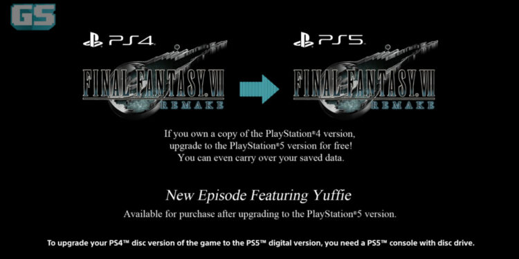Update “save data transfer” FFVII Remake sudah keluar, pemain boleh pindah dari PS4 ke PS5!