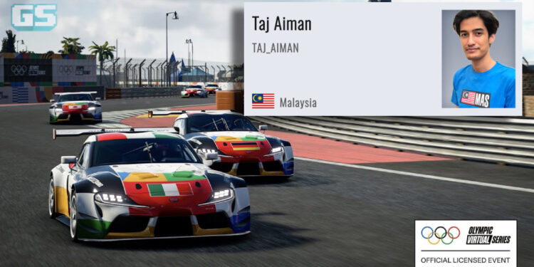 Taj Aiman ​​mewakili Malaysia sebagai Top 16 dalam GT Sport Olympic Virtual Series!