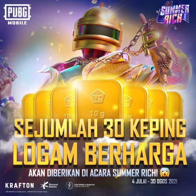 PUBG Mobile membawa acara Summer Rich dan pelbagai hadiah menanti termasuk Yamaha MT-25!