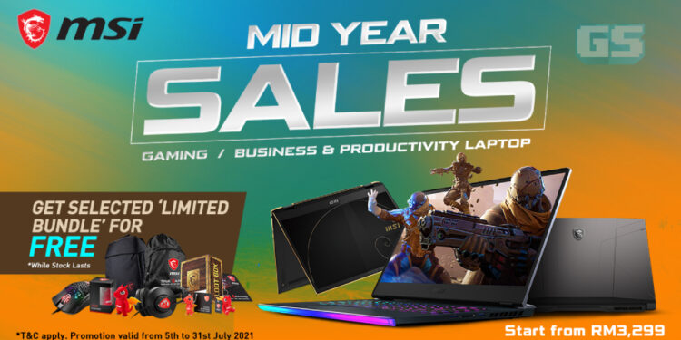 Jom dapatkan laptop idaman anda dengan harga yang berbaloi di MSI Mid-Year Sales!