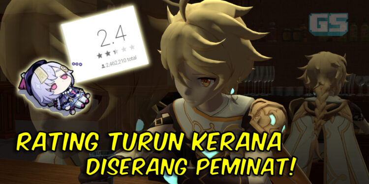 Rating Genshin Impact di Google Play turun dengan mendadak selepas diserang peminat!