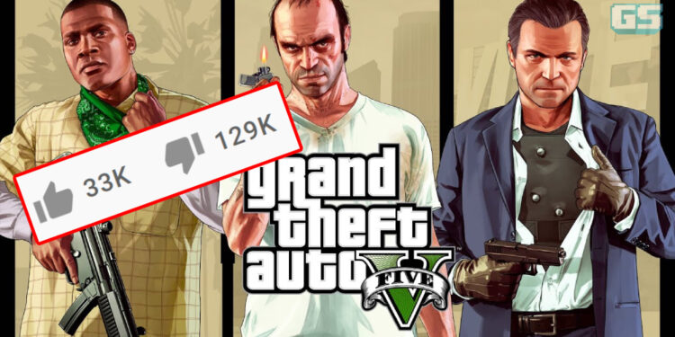 GTA 5 versi next-gen adalah video ke-2 paling banyak “dislike” di Youtube Rockstar!