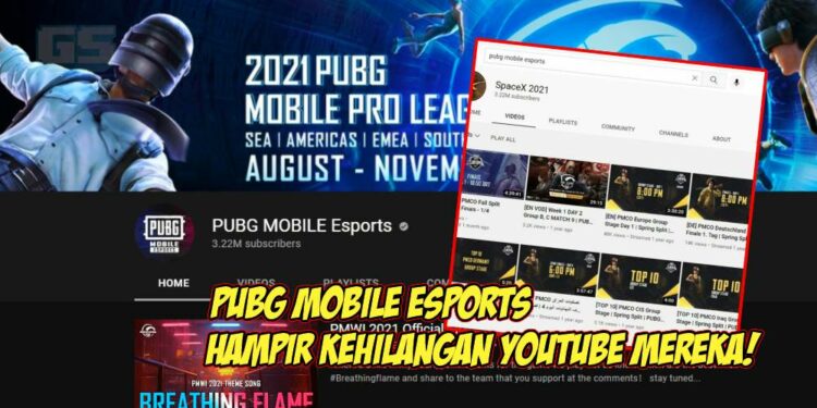 YouTube PUBG Mobile Esports di Hack dan Hilang Seketika!